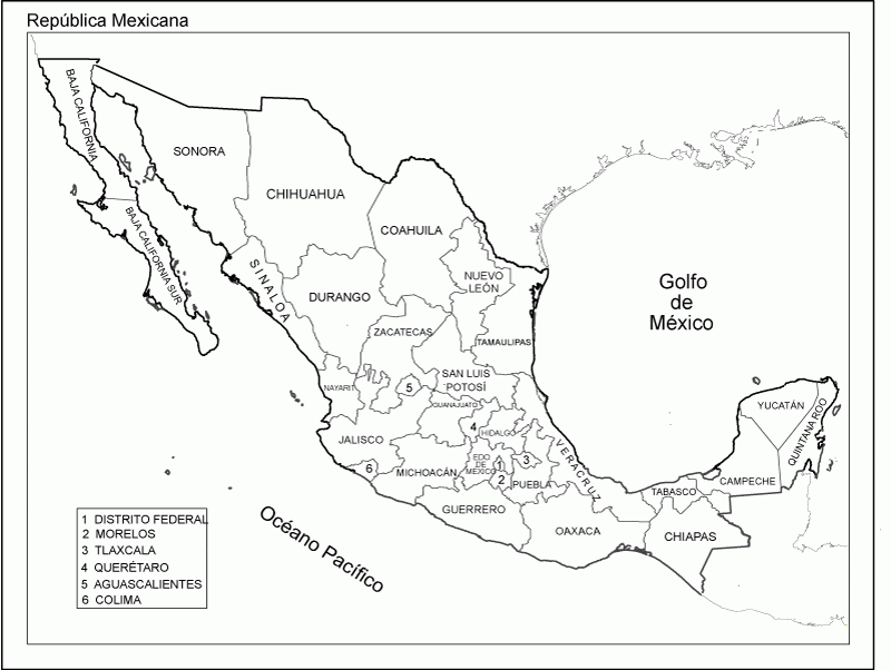 Republica Mexicana Con Divicion